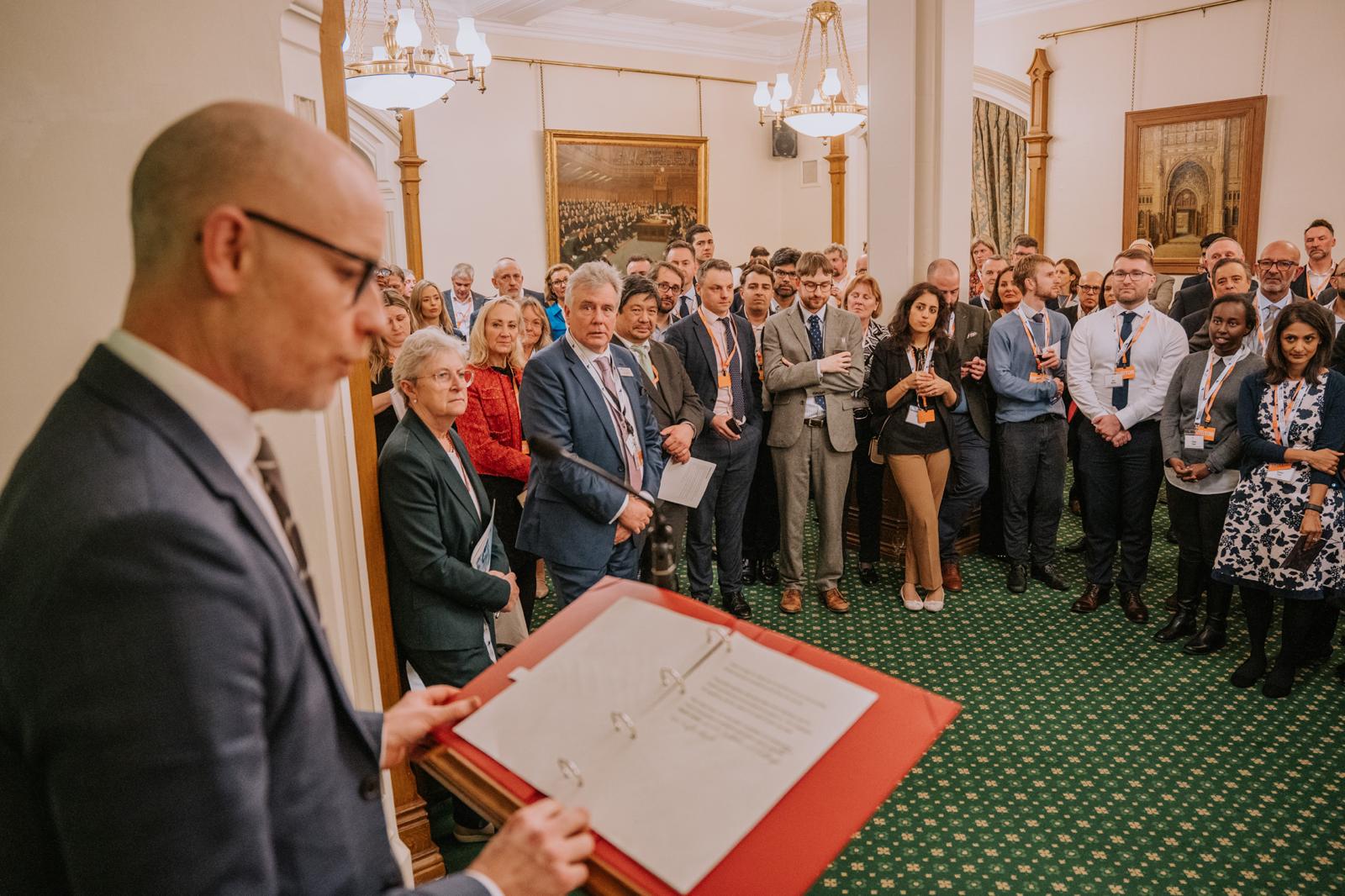ADG Futurism launch Stephen Kinnock MP addresses guests